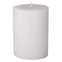 Stumpenkerze - Rustic - Ca. 7 X 8 Cm - Weiß