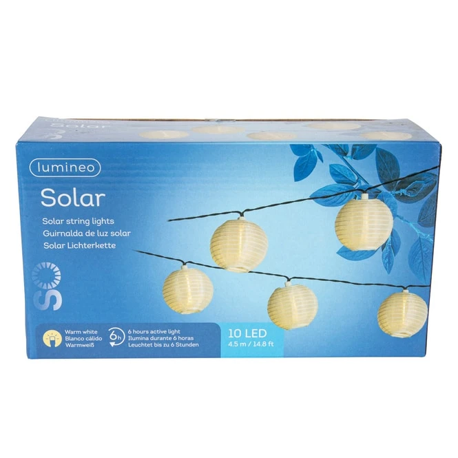 10er LED-Solarlichterkette - Lampions - Ca. 4,5 M - Image 4