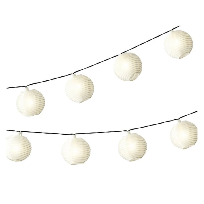 10er LED-Solarlichterkette - Lampions - Ca. 4,5 M