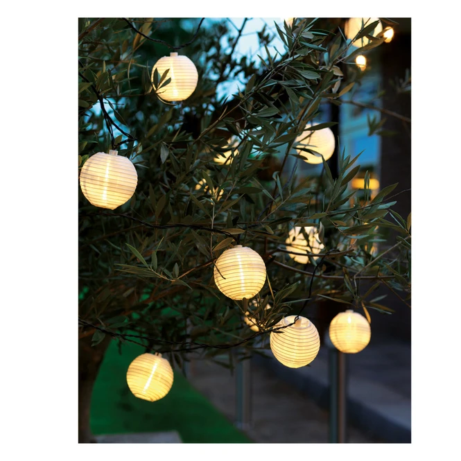 10er LED-Solarlichterkette - Lampions - Ca. 4,5 M - Image 2