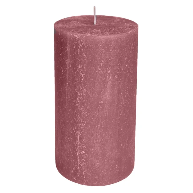 Stumpenkerze - Rustic - Ca. 7 X 13 Cm - Altrosa