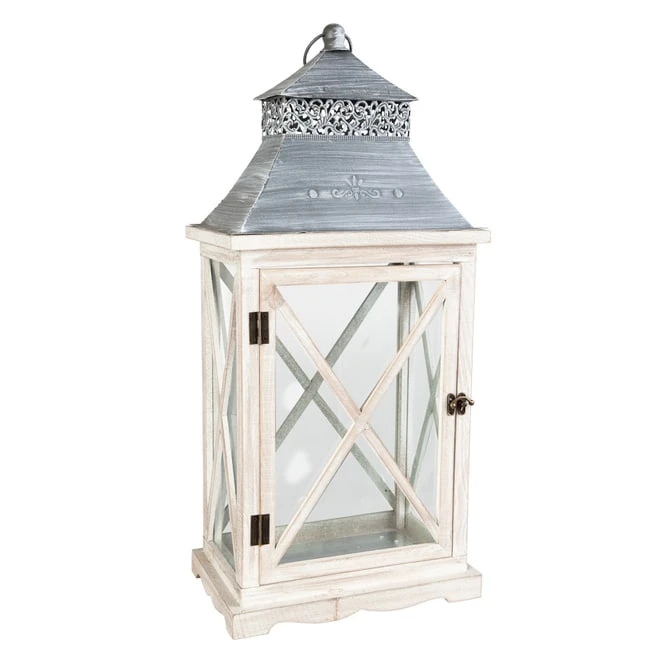 Laterne - Aus Holz - 30 X 19 X 65 Cm