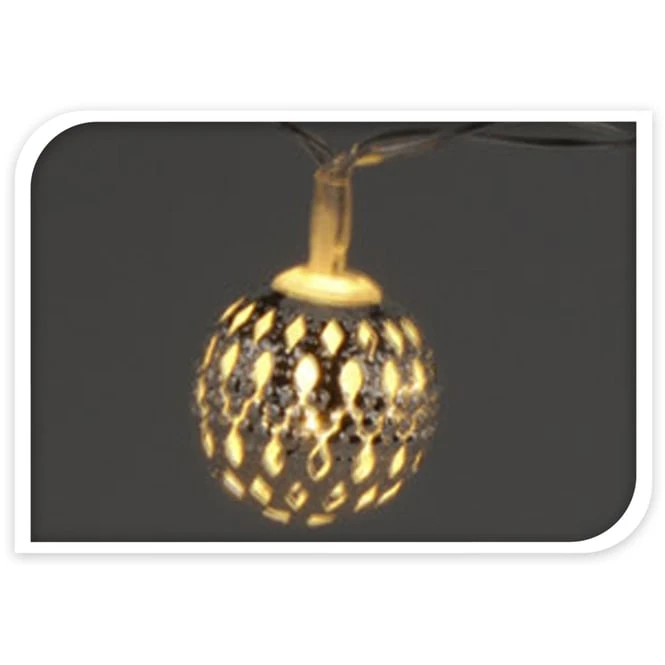 10er LED-Kugellichterkette - Ca. 130 Cm - Verschiedene Farben - Image 6