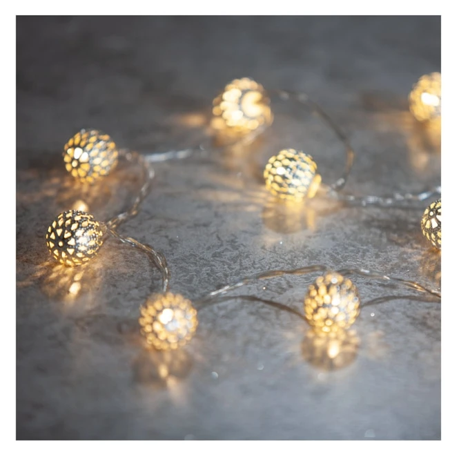 10er LED-Kugellichterkette - Ca. 130 Cm - Verschiedene Farben - Image 2