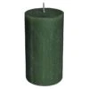Stumpenkerze - Rustic - Ca. 7 X 13 Cm - Dunkelgrün