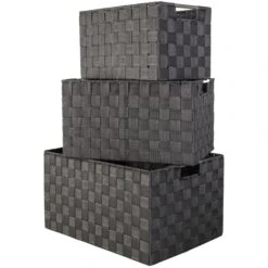 Aufbewahrungskorb - Schwarz - Verschiedene Größen