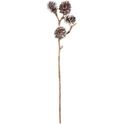 Zapfenzweig Mit Kunstschnee - Ca. 52 Cm