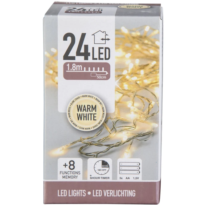 24er LED-Lichterkette - Ca. 1,80 M - Warmweiß - Image 4