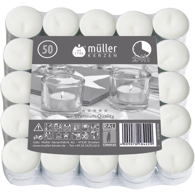 Teelichte - Ø = Ca. 4 Cm - 50 Stück