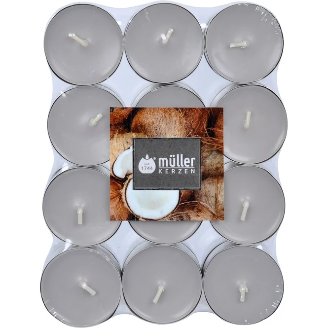 24 Duftteelichte - Kokosnuss