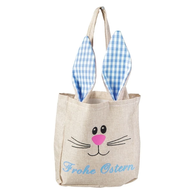 Stoffbeutel - Hase - Aus Jute - Ca. 20,5 X 8 X 24 Cm - 1 Stück - Image 3