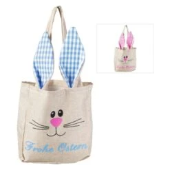 Stoffbeutel - Hase - Aus Jute - Ca. 20,5 X 8 X 24 Cm - 1 Stück