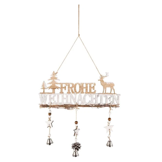 DekohÀnger - Frohe Weihnachten - Aus Holz - Ca. 50 X 30 Cm
