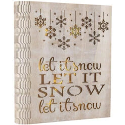 LED-Buch - Aus Holz - 20,5 X 5 X 24 Cm