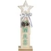 Standdeko - Stern - Aus Holz - 15 X 9 X 48 Cm