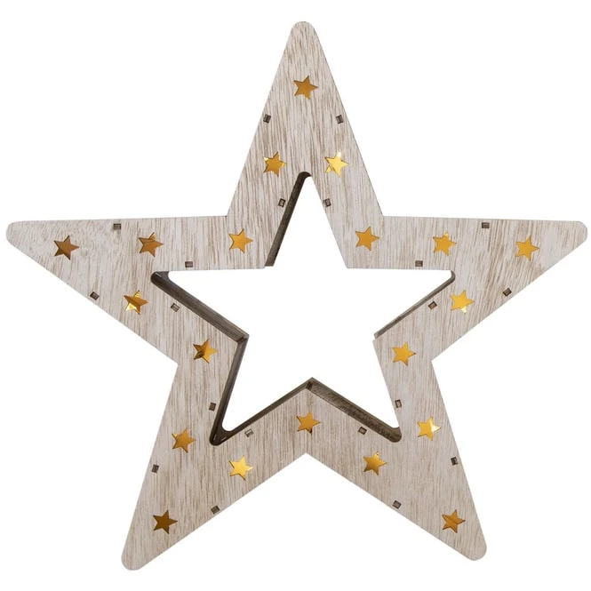 LED-Stern - Aus Holz - 30,5 X 28,5 Cm - Image 4
