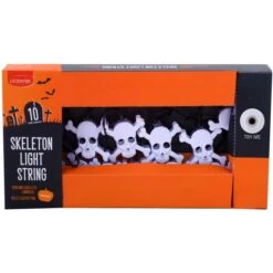 10er LED-Lichterkette - Totenköpfe - 130 Cm