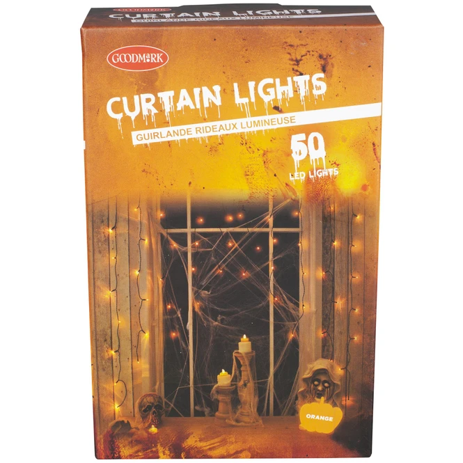 50er LED-Lichtervorhang - Grabsteine - Ca. 120 X 120 Cm