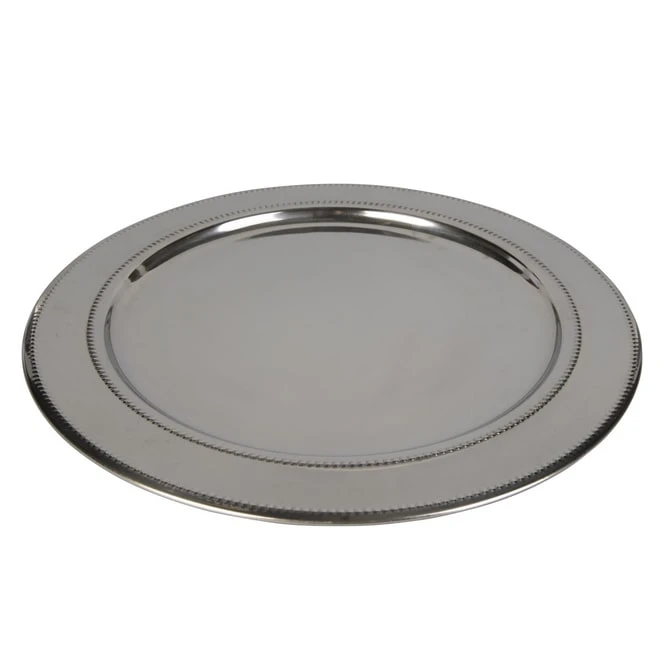 Dekoteller - Aus Edelstahl - Ă = Ca. 39 Cm