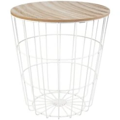 Beistelltisch - Ø = Ca. 39 Cm - Weiß