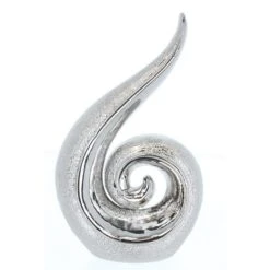 Standdeko - Aus Keramik - Ca. 13,5 X 5,5 X 21,5 Cm - Silber