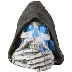 LED-Totenkopf - Aus Polyresin - 14,5 X 9,5 X 10,5 Cm