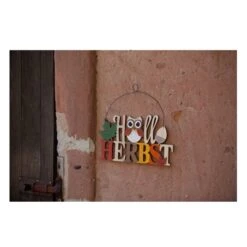 DekohÀnger - Hallo Herbst - Aus Holz - Ca. 30,5 X 15,5 Cm