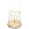 LED-Zylinder - Herz - Aus Glas - Ca. 11,5 X 17 Cm