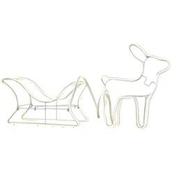 LED-Rentier Mit Schlitten - 77,5 X 5 X 65,5 Cm