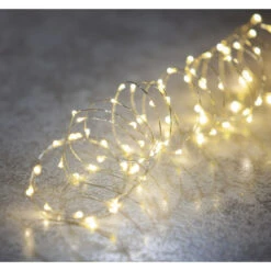 160er LED-Lichterdraht - Ca. 8 M - Silber