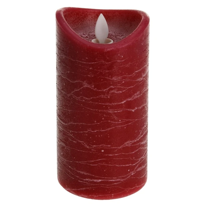 LED-Kerze - Aus Echtwachs - Ca. 7 X 15 Cm - Rot - Image 2