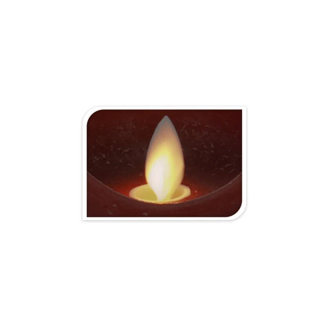 LED-Kerze - Aus Echtwachs - Ca. 7 X 15 Cm - Rot