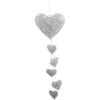 LED-Dekohänger - Herzen - Aus Rattan - 70 X 7 Cm