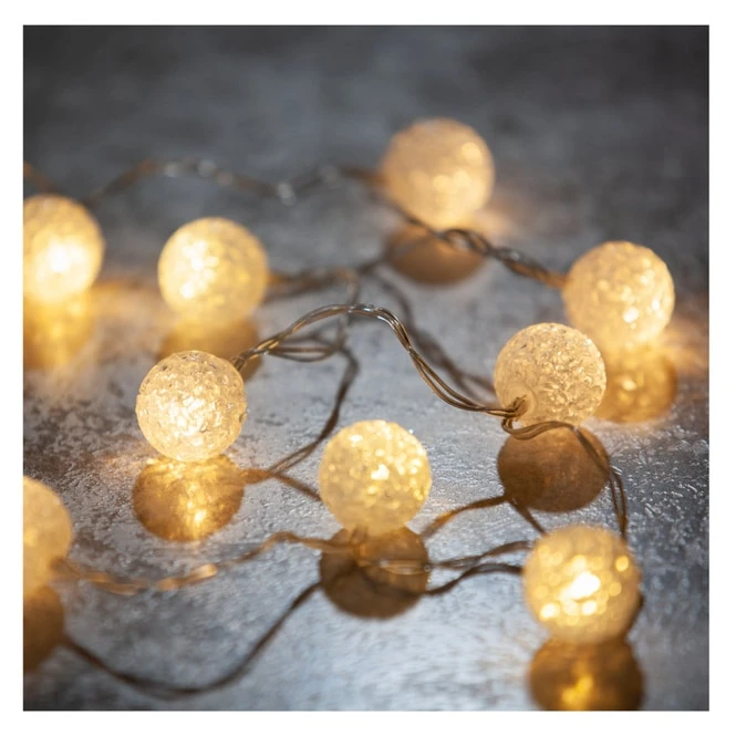 10er LED-Lichterkette - SchneebÀlle - Ca. 1 M - Image 3