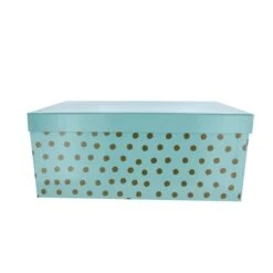 Geschenkbox Punkte Mint/gold - Ca. 16 X 9,5 X 5,5 Cm