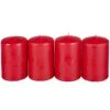 Stumpenkerzen - Ca. 5 X 8 Cm - 4 Stück - Kaminrot
