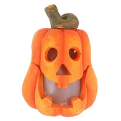 LED-Windlicht - Kürbis - Aus Terrakotta - Ca. 23,5 X 23 X 30 Cm