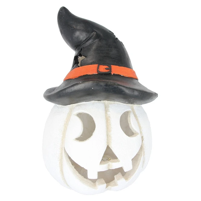 LED-Kürbis - Aus Keramik - Ca. 23 X 21,5 X 34 Cm