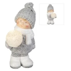 Winterkind - Aus Terrakotta - Ca. 12,5 X 11,5 X 23 Cm - 1 StĂŒck