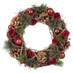 Dekokranz - Aus Holz - Ø = Ca. 34 Cm - Rot