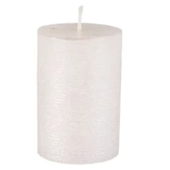 Stumpenkerze - Polar - Ca. 7 X 10 Cm - Weiß