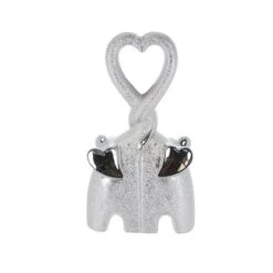 Elefantenpärchen Silber - Ca. 17,5 X 6,5 X 30 Cm