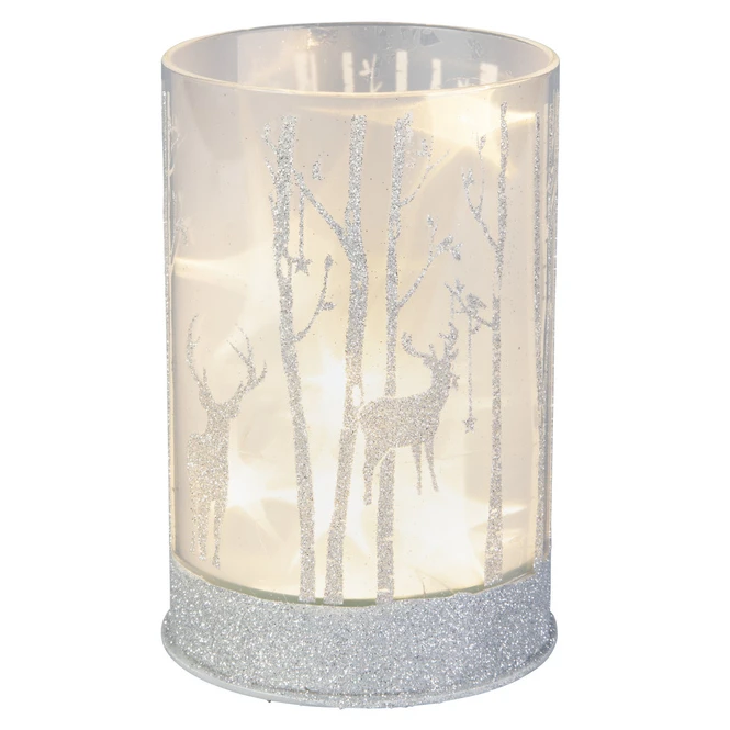 LED-Zylinder - Hirsche - Aus Glas - Verschiedene Größen