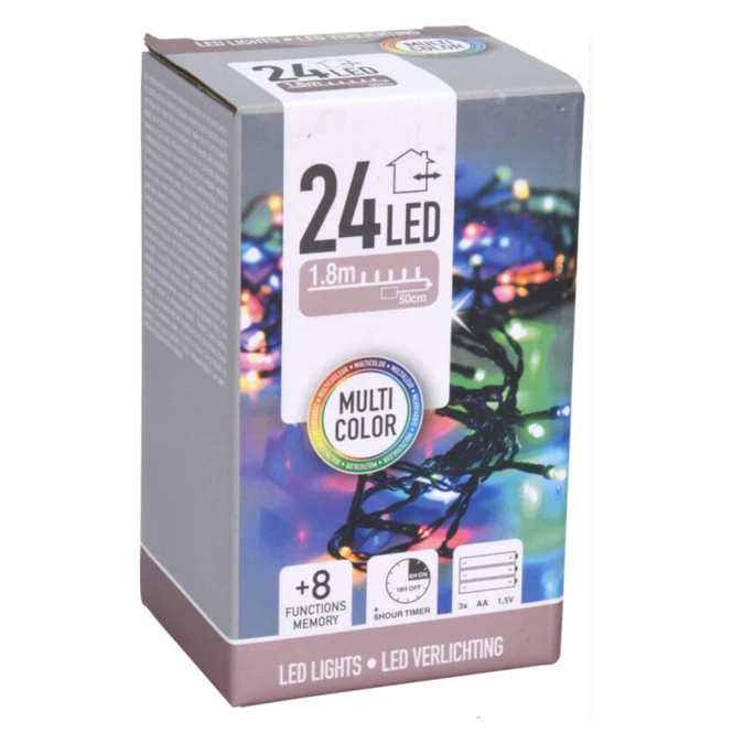 24er LED-Lichterkette - Ca. 1,8 M - Bunt - Image 2