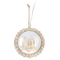 LED-Dekohänger - Kreis - Hirsch - Ø = Ca. 11,5 Cm