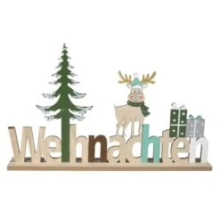 Deko-Schriftzug - Weihnachten - Aus Holz - Ca. 39 X 4,5 X 23 Cm