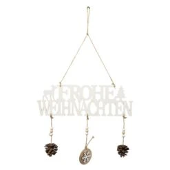 Dekohänger - Frohe Weihnachten - Aus Holz - Ca. 45 X 29 Cm
