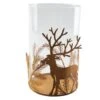 Windlichtglas - Hirsch - Ca. 10,5 X 10,5 X 18,5 Cm