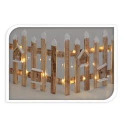 LED-Zaun - Aus Holz - Ca. 98 X 4 X 40 Cm