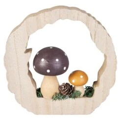 Standdeko - Pilze - Aus Holz - Ca. 18 X 2 X 18,5 Cm